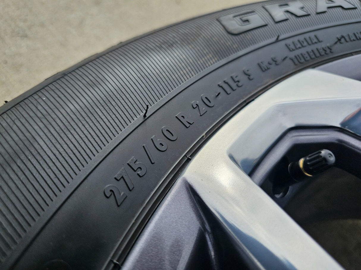 20" GMC Sierra Yukon AT4 Tahoe Silverado OEM wheels rims tires 2022 2023 2024 Texas Truck Tire