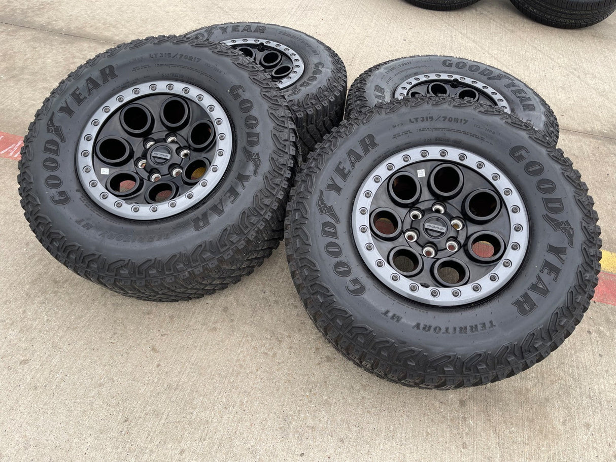 17" Ford F-150 Raptor OEM BEADLOCK 10612 rims wheels 2024 2025 2026 GOODYEAR 35" Texas Truck Tire