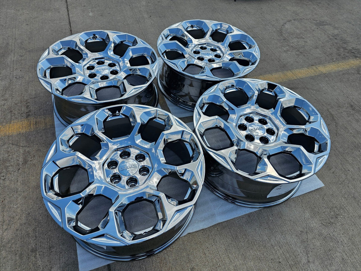 24" GMC Yukon Sierra Tahoe Cadillac Escalade V OEM wheels rims 2025 2026 NEW Texas Truck Tire
