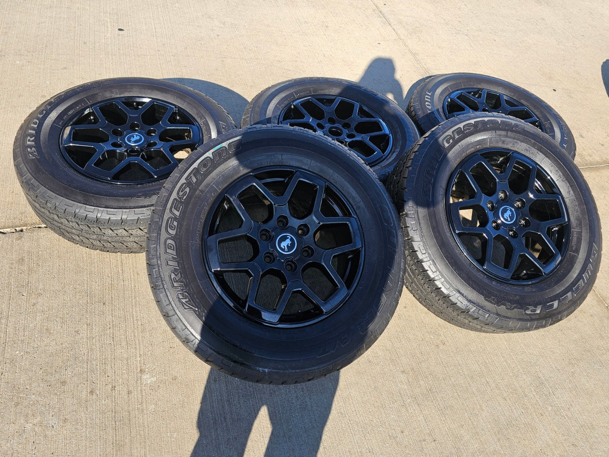 18" Ford Bronco wheels rims tires black 95213 Ranger 2023 2024 2025 2026 Texas Truck Tire