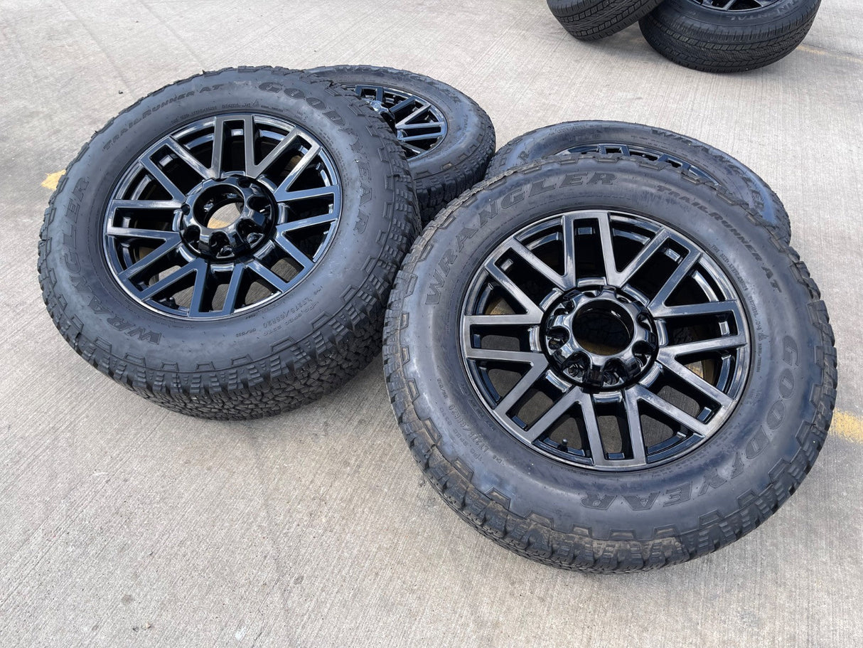 20" Ford F-250 F-350 LARIAT TREMOR OEM 10201 10104 rims wheels GOODYEAR A/T NEW Texas Truck Tire
