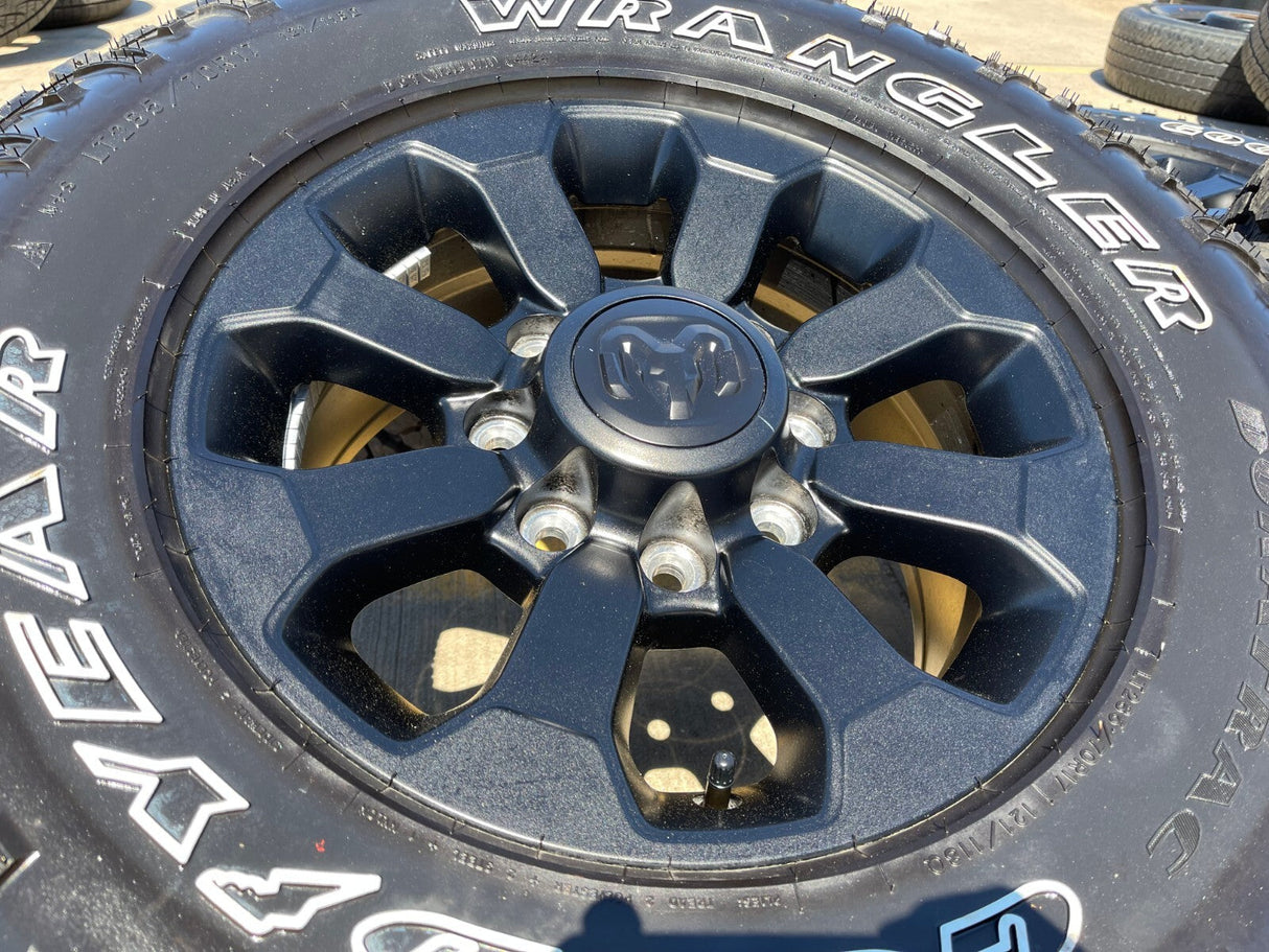 17" Ram 2500 3500 Laramie Power Wagon OEM wheels rims 2599 tires 2024 2025 NEW Texas Truck Tire