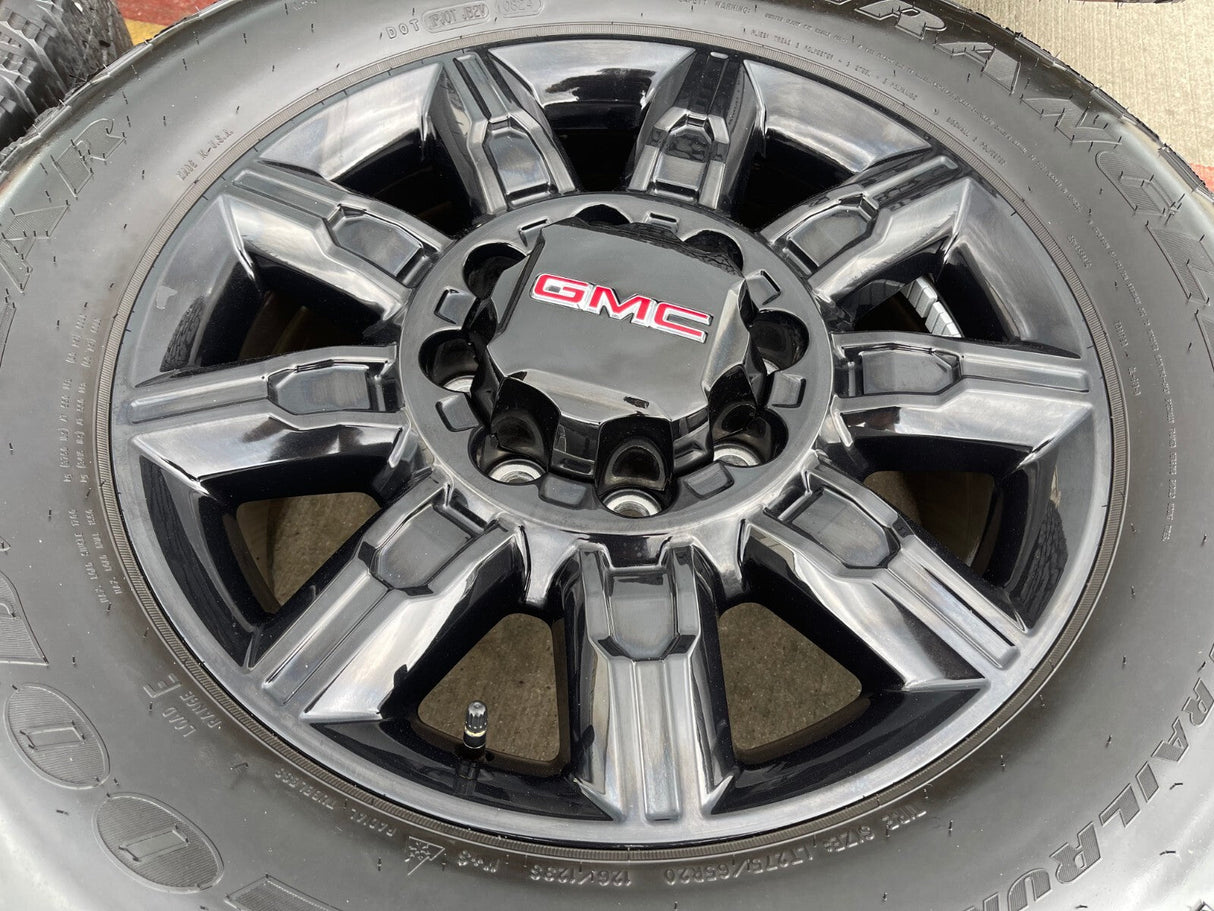 20" GMC Sierra DENALI 2500 3500 OEM 14137 5963 wheels rims Silverado tires A/T Texas Truck Tire