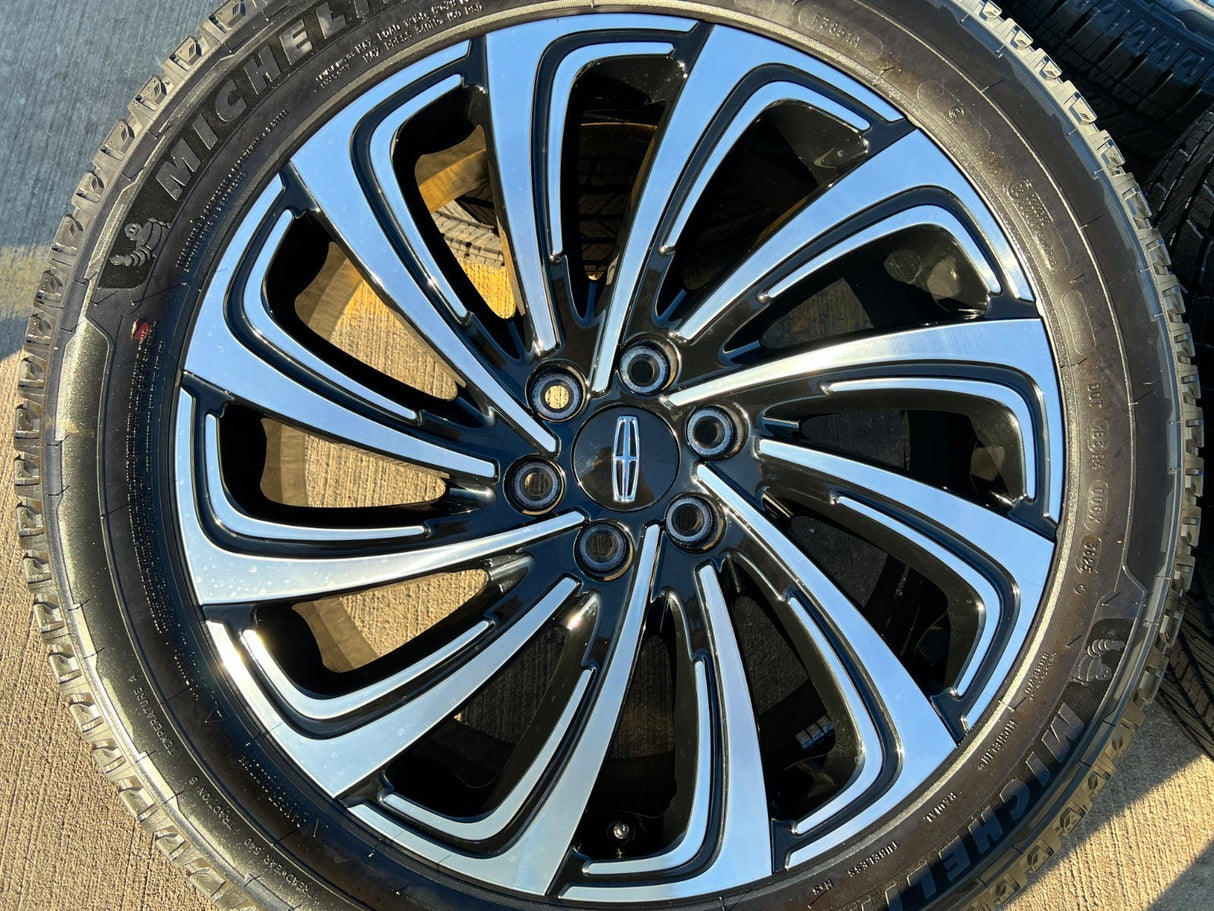 22" Lincoln Navigator OEM 10666 rims wheels BLACK LABEL 2025 2026 MICHELIN NEW Texas Truck Tire