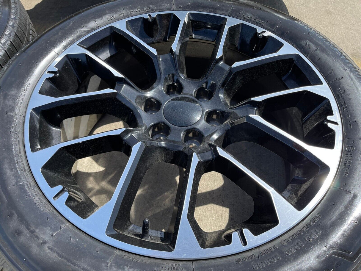 22" Chevy Silverado GMC OEM Replica Yukon Tahoe 14079 wheels rims tires Texas Truck Tire