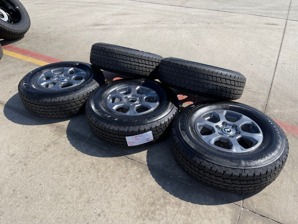 17" Ford Bronco HERITAGE wheels rims OEM tires NEW 10384 NEW Texas Truck Tire