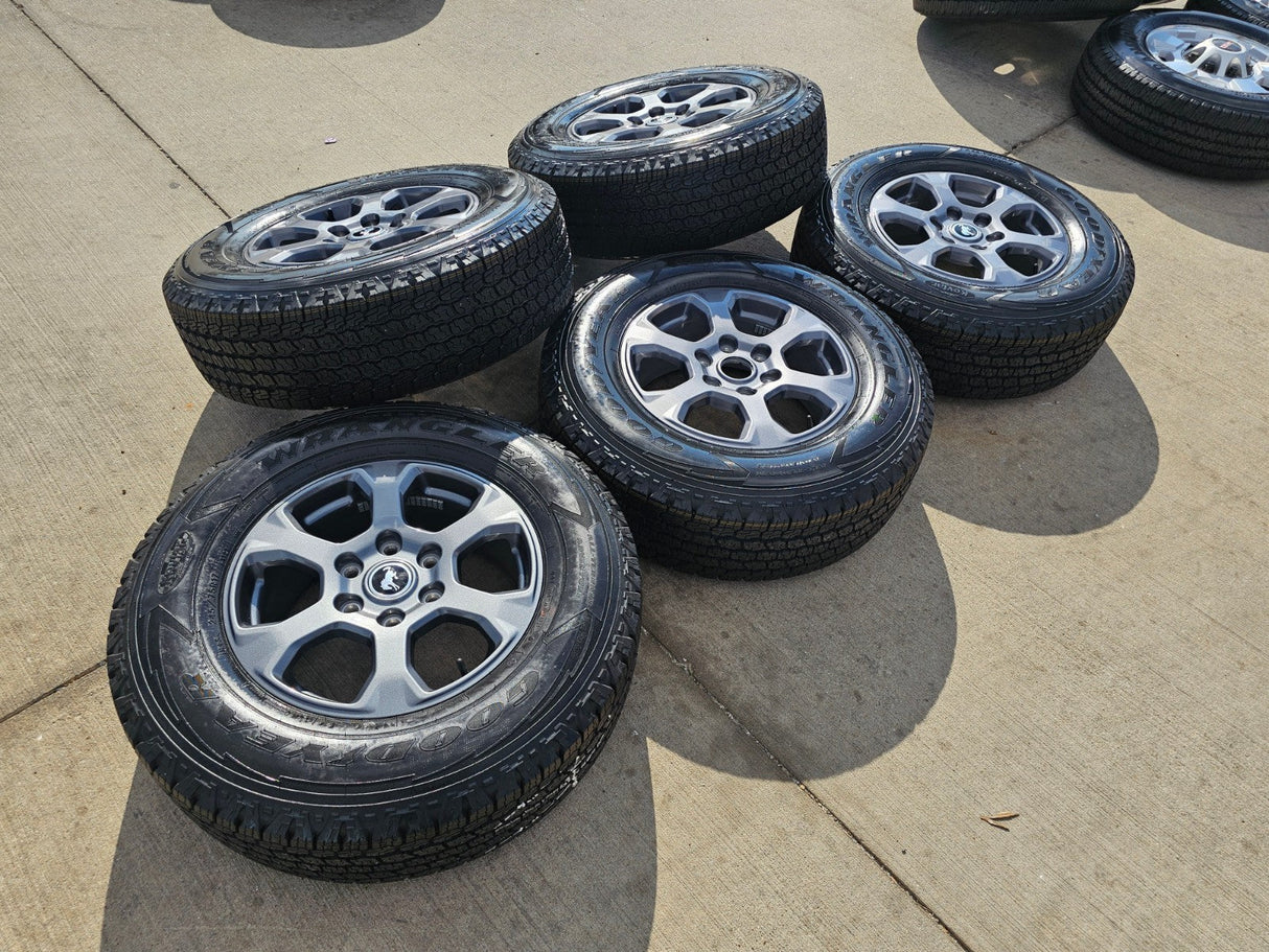17" Ford Bronco Big Bend wheels rims 10384 OEM Ranger 2024 2025 2026 GOODYEAR Texas Truck Tire