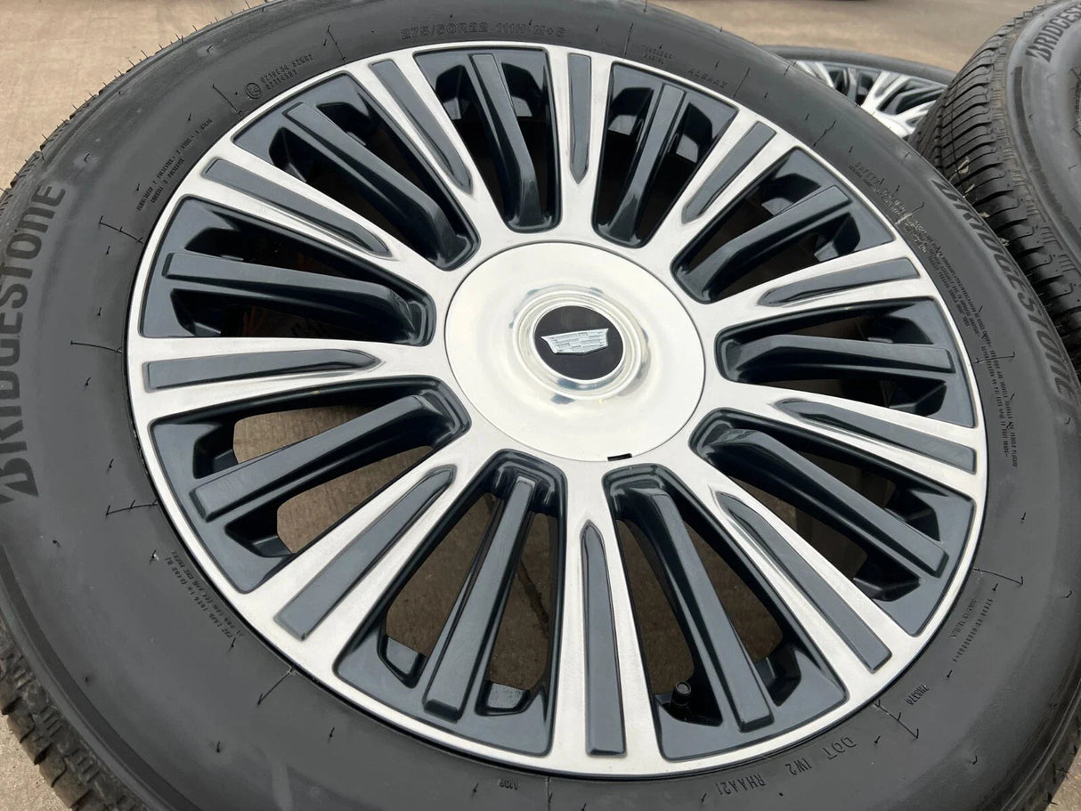 22" Cadillac Escalade Platinum OEM 4876 95167 wheels rims 2023 2024 2025 NEW Texas Truck Tire