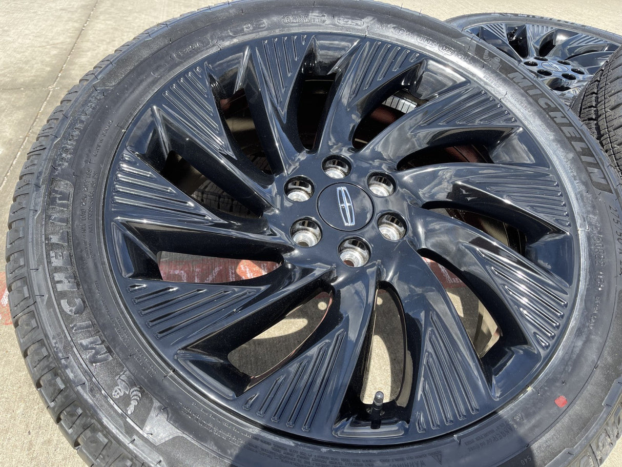 22" Lincoln Navigator OEM 10665 rims wheels BLACK LABEL 2025 2026 MICHELIN Texas Truck Tire