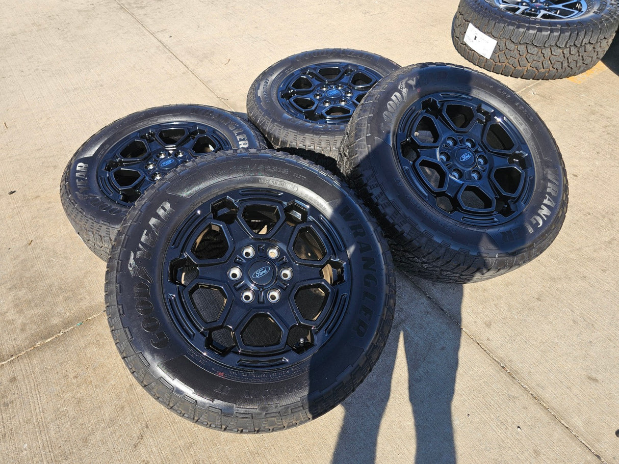 18" Ford Ranger OEM wheels rims tires Bronco black 2023 2024 2025 2026 NEW Texas Truck Tire