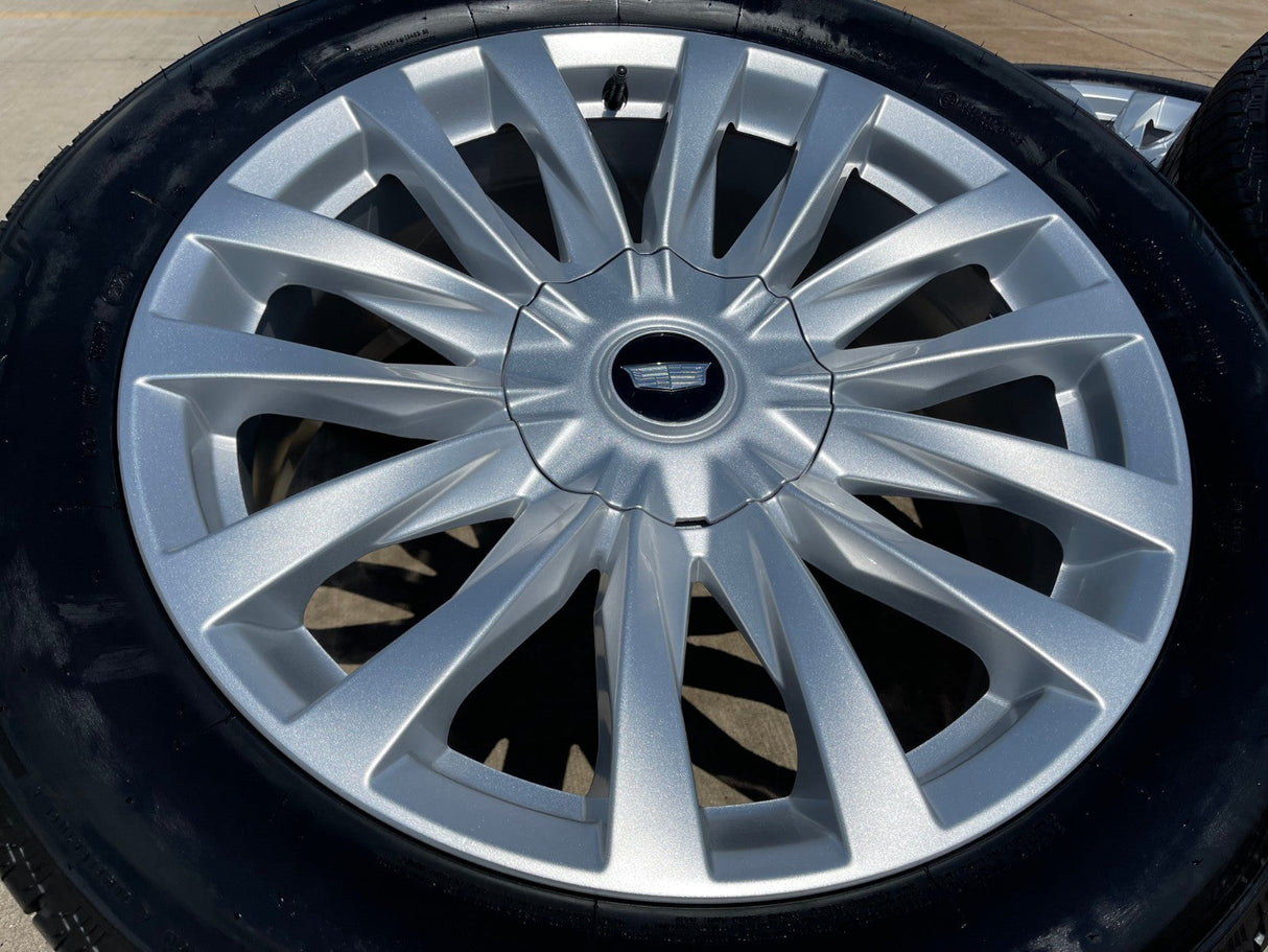 22" Cadillac Escalade Platinum OEM wheels rims 95026 tires 2025 2026 NEW Texas Truck Tire
