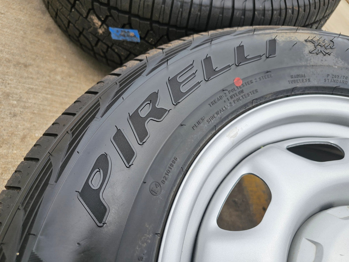 17" Ford F-150 OEM rims wheels 3857 tires steel 2023 2024 2025 PIRELLI A/T NEW Texas Truck Tire