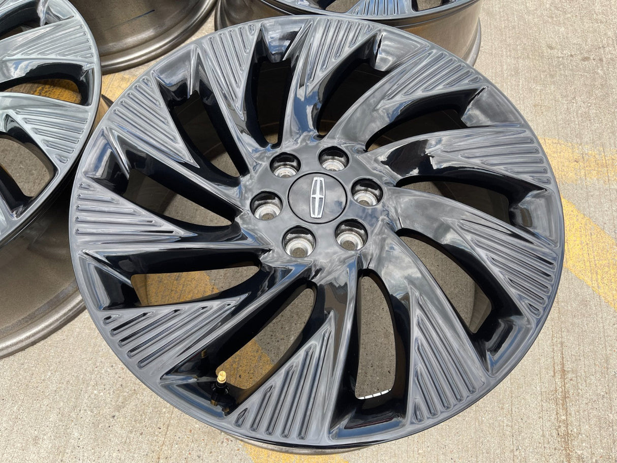 22" Lincoln Navigator OEM 10665 rims wheels BLACK LABEL 2025 2026 2027 NEW Texas Truck Tire