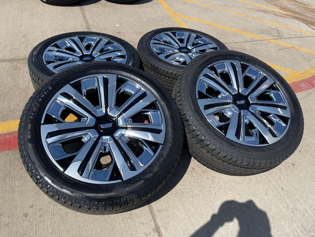 24" Cadillac Escalade IQ PLATINUM EV OEM wheels rims 2500 Hummer 2025 2026 NEW Texas Truck Tire