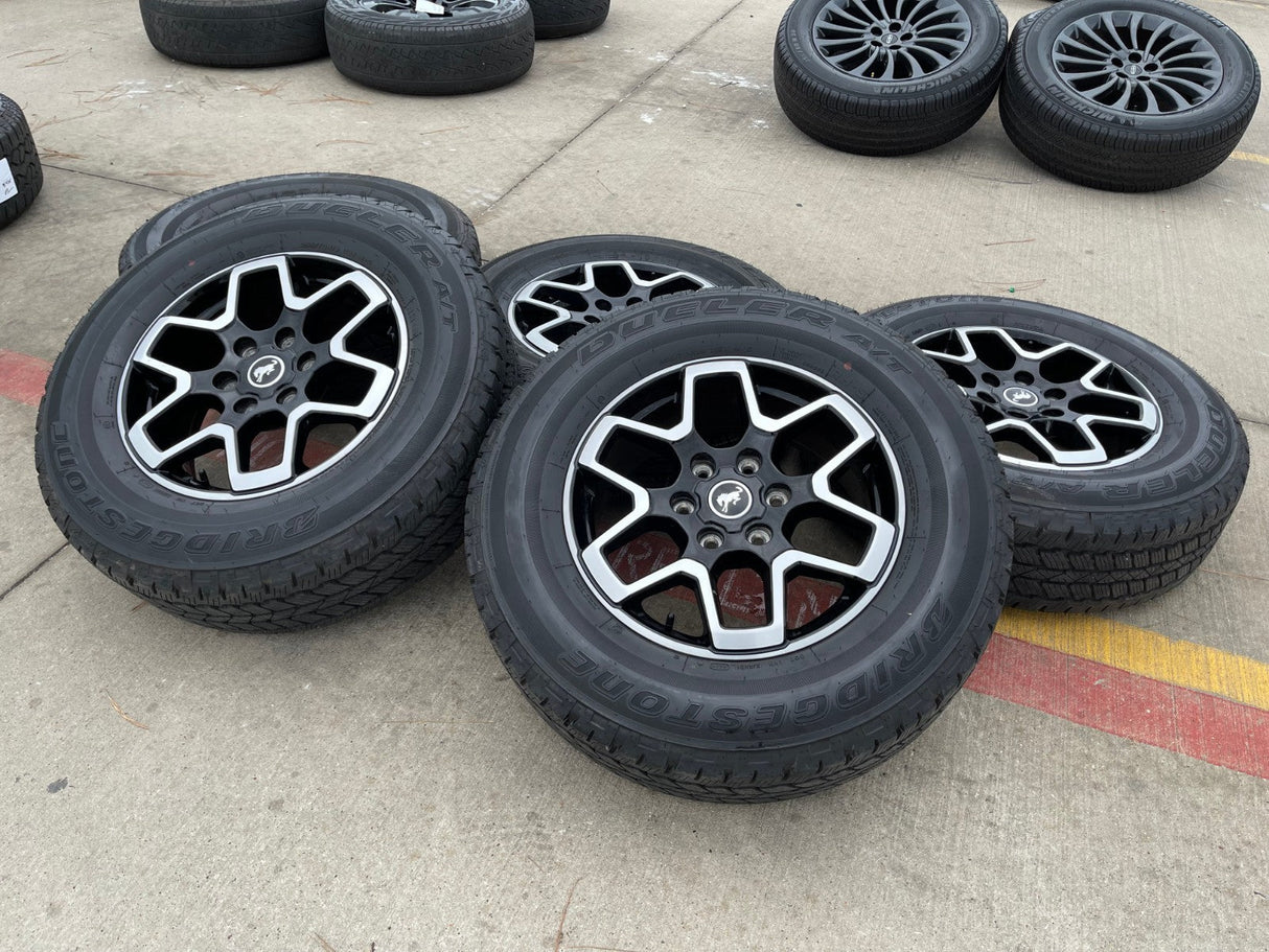 18" Ford Bronco wheels rims black 95213 Ranger tires 2023 2024 2025 2026 NEW Texas Truck Tire