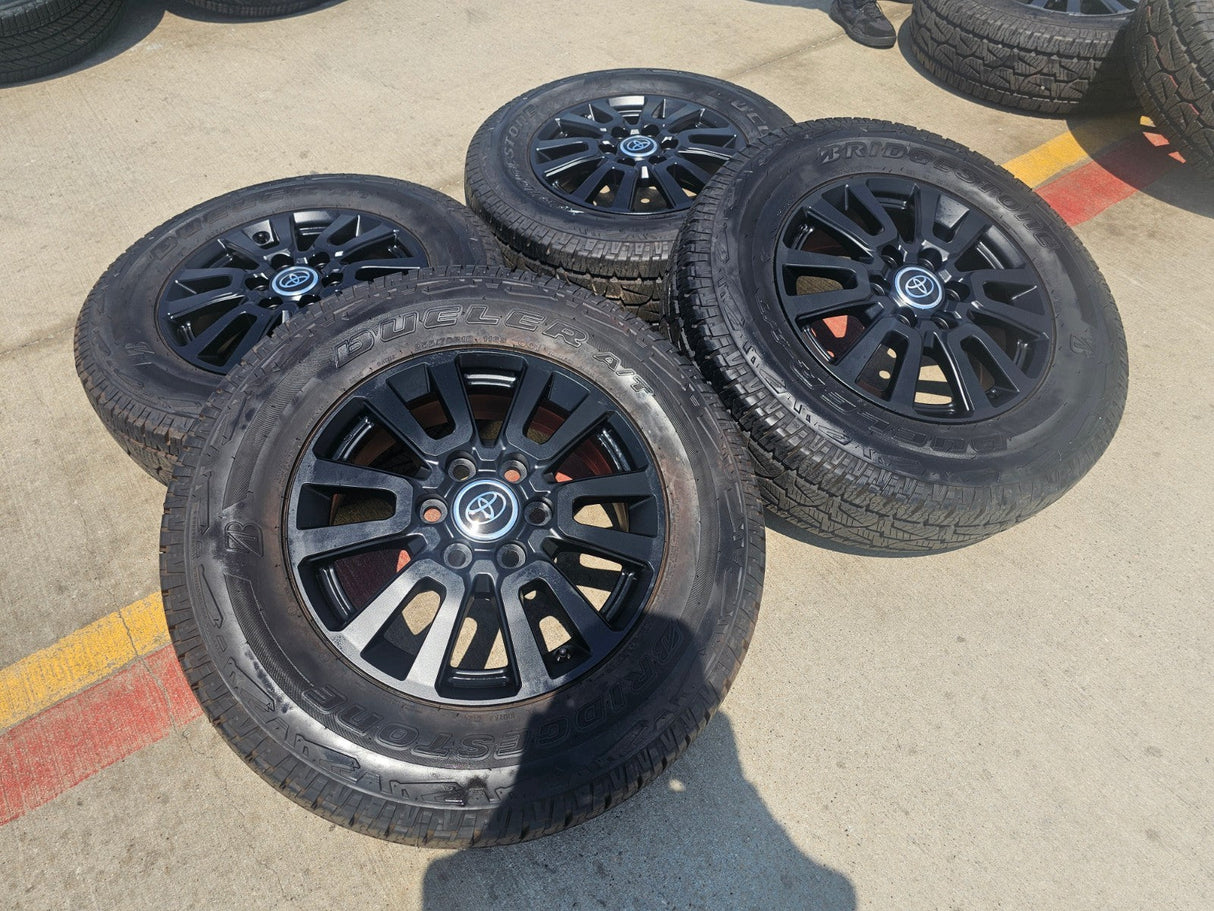 18" Toyota Land Cruiser OEM 95953 wheels rims BLACK Tundra Sequoia A/T NEW Texas Truck Tire