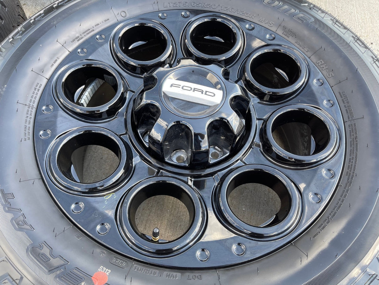 20" Ford F-250 F-350 OEM black Lariat 10299 10484 wheels rims 2024 2025 2026 NEW Texas Truck Tire