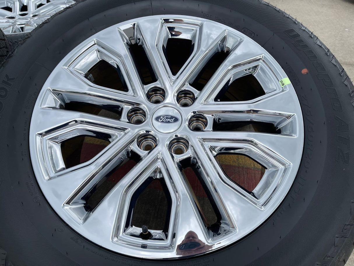 20" Ford F-150 LARIAT Limited OEM 10619 rims wheels CHROME Expedition 2026 NEW Texas Truck Tire