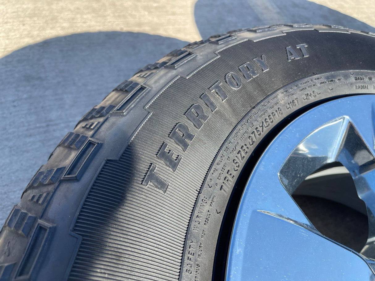 18" Ram 1500 OEM CHROME 2669 wheels rims 2021 2022 2023 2024 2025 2026 GOODYEAR Texas Truck Tire
