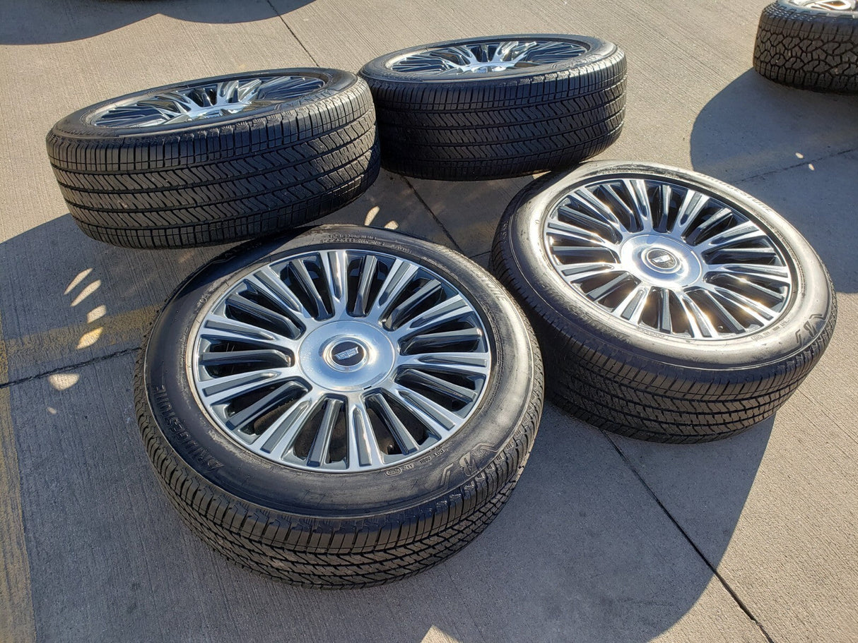 22" Cadillac Escalade Platinum OEM 4876 95167 wheels rims 2021 2022 2023 2024 Texas Truck Tire