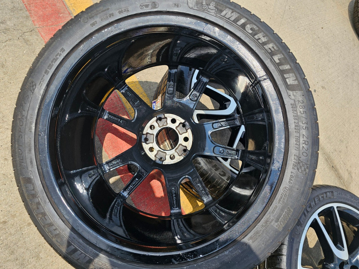 20" Mercedes E43 E53 E400 AMG S580 S65 S63 OEM 85543 85544 wheels rims MICHELIN Texas Truck Tire