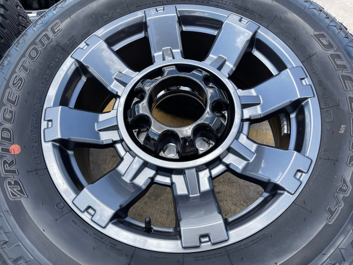 20" Ford F-250 F-350 OEM gray Lariat 10485 10296 wheels rims tires Texas Truck Tire