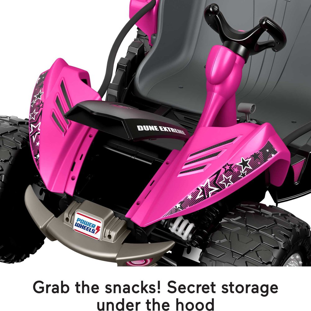 Pink 2-Seater Ride-On Sports Car with Extra Wide Wheels and 12V Battery for Speed up to 5 Miles per Hour