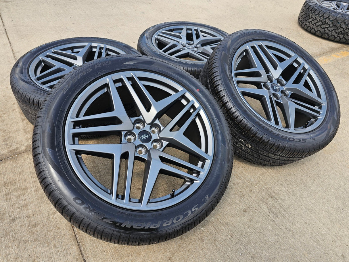 21" Ford Explorer ST OEM rims wheels Lincoln Aviator 2024 2025 2026 PIRELLI Texas Truck Tire