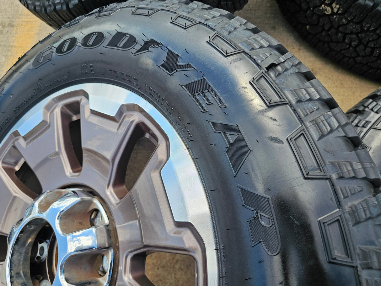 20" Ford F-250 F-350 OEM 10487 LIMITED KING RANCH tan wheels rims GOODYEAR Texas Truck Tire