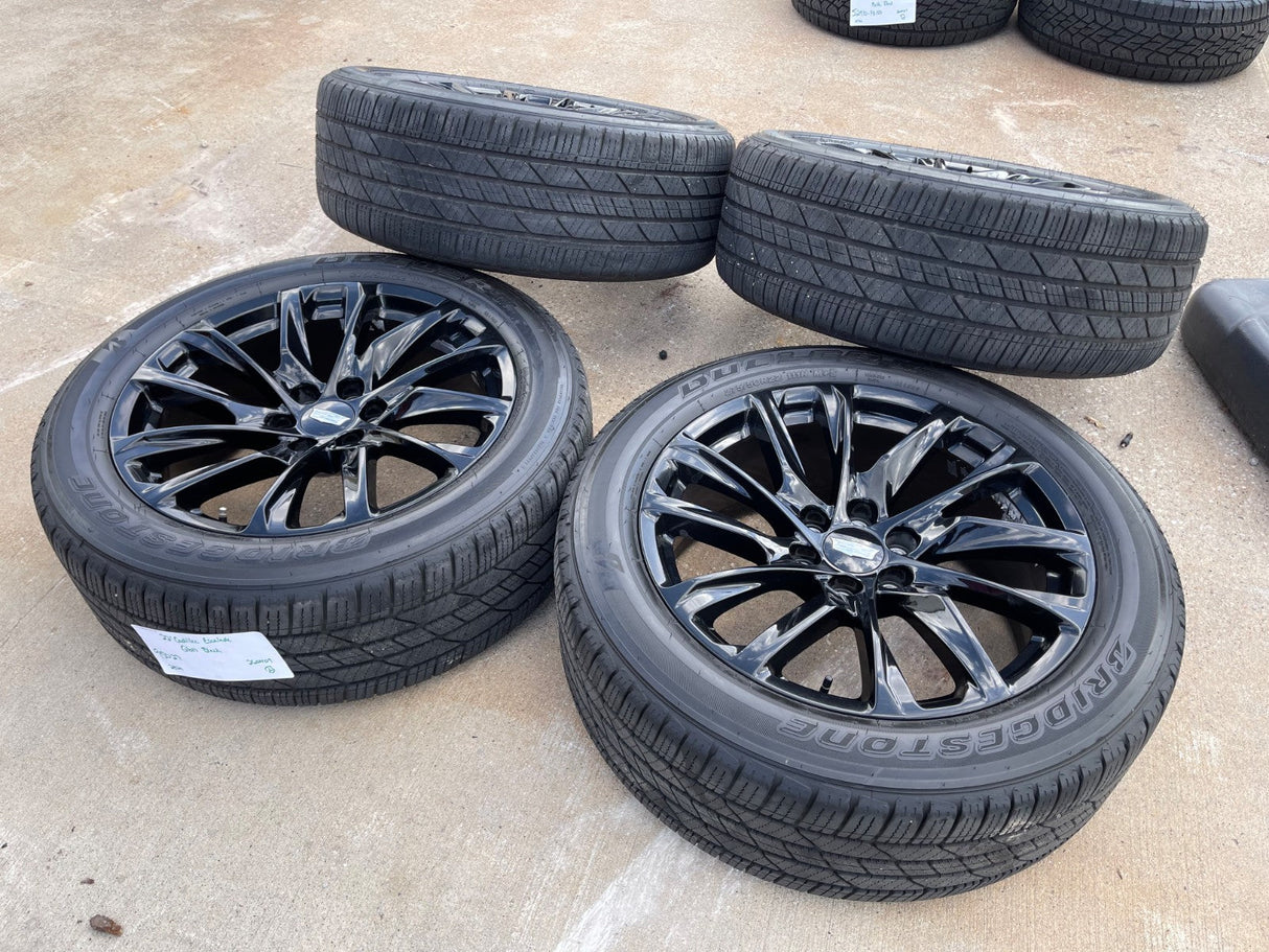 22" GMC Yukon Sierra Escalade OEM 95027 4875 wheels rims BLACK 2024 2025 2026 Texas Truck Tire