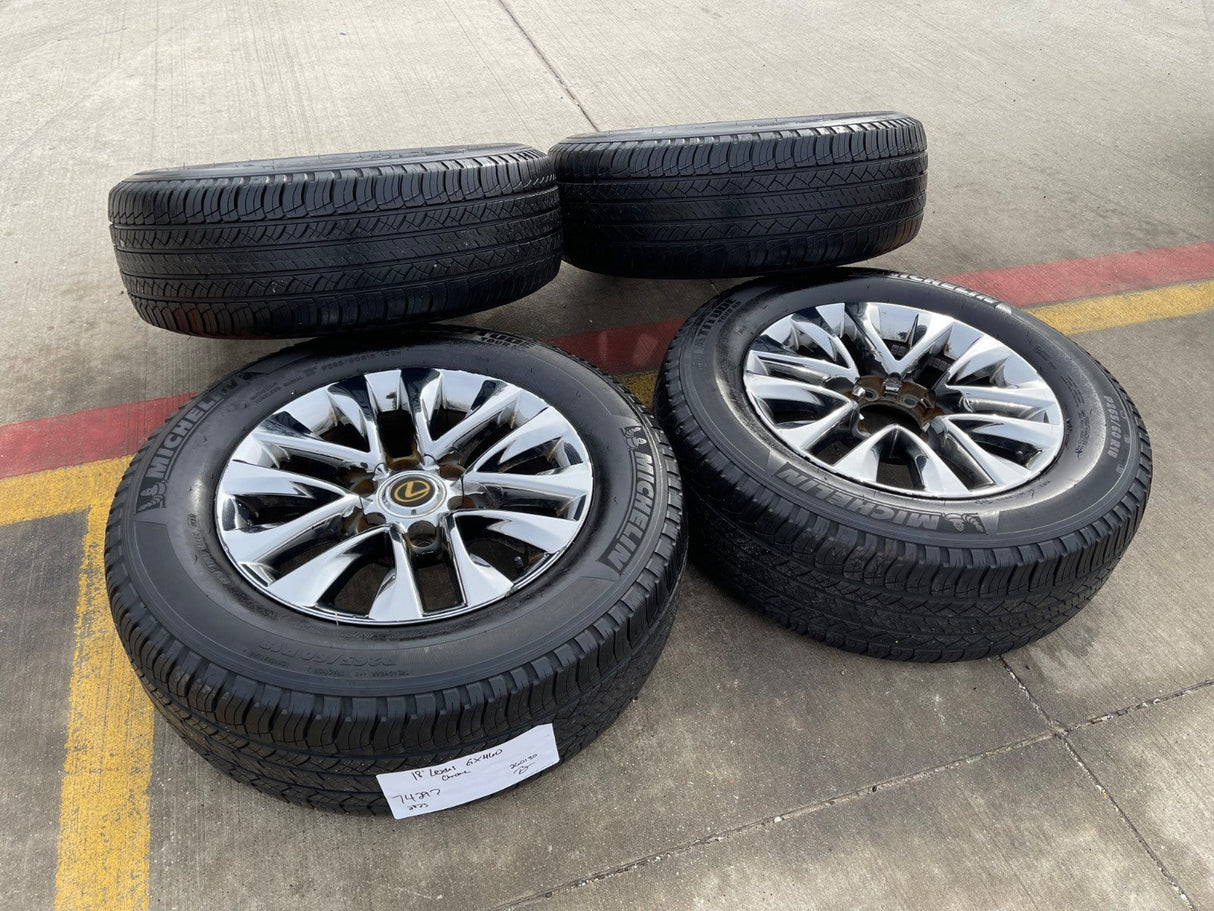 18" Lexus GX460 GX470 Tacoma 4Runner OEM 74297 CHROME wheels rims MICHELIN Texas Truck Tire