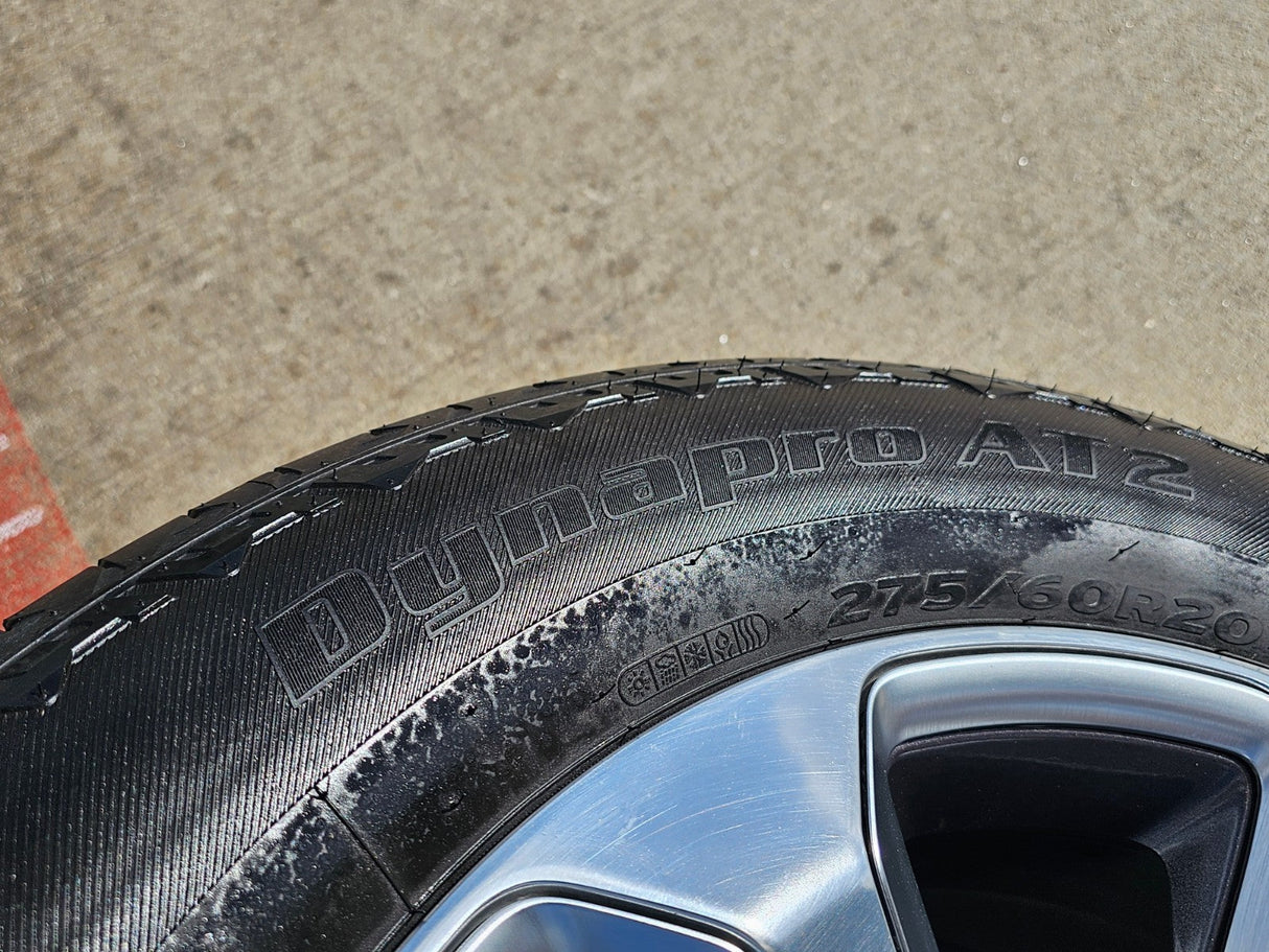 20" Dodge Ram 1500 OEM Laramie wheels rims 2681 tires HANKOOK DYNAPRO A/T2 Texas Truck Tire