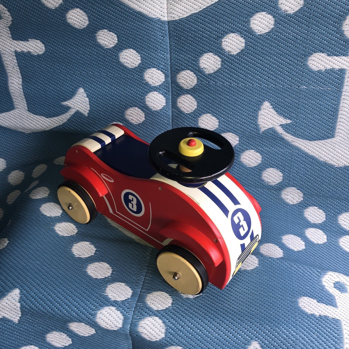 Wooden Classic Sport Ride-On Self-Push Car