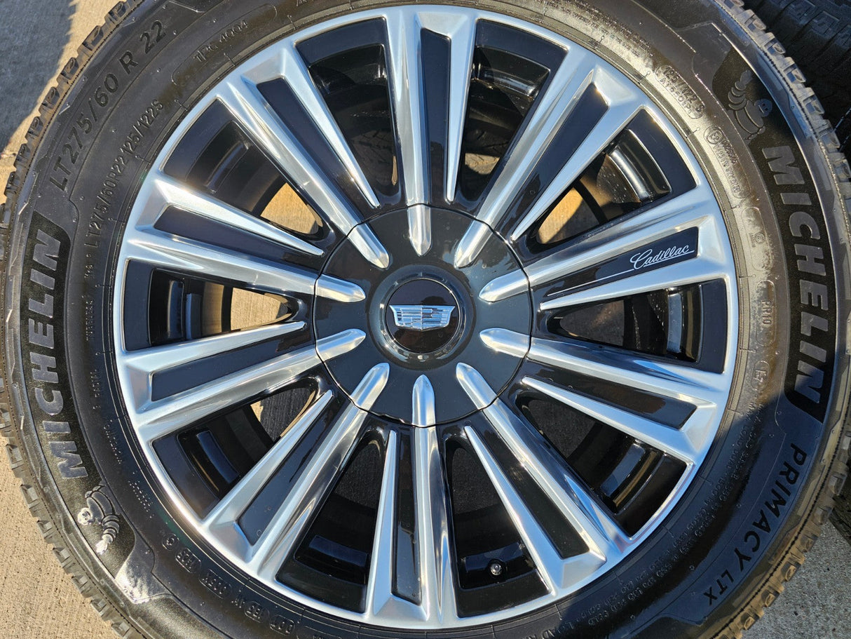 22" Cadillac Escalade IQ PLATINUM EV OEM wheels rims 2500 Hummer 2025 2026 NEW Texas Truck Tire