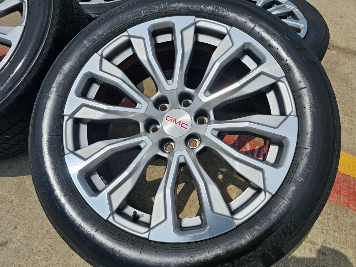 22" GMC Yukon Sierra DENALI OEM wheels rims 14025 97000 tires Texas Truck Tire
