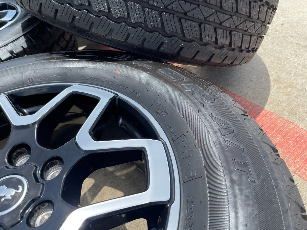 18" Ford Bronco wheels rims black 10389 Ranger tires 2022 2023 2024 2025 Texas Truck Tire