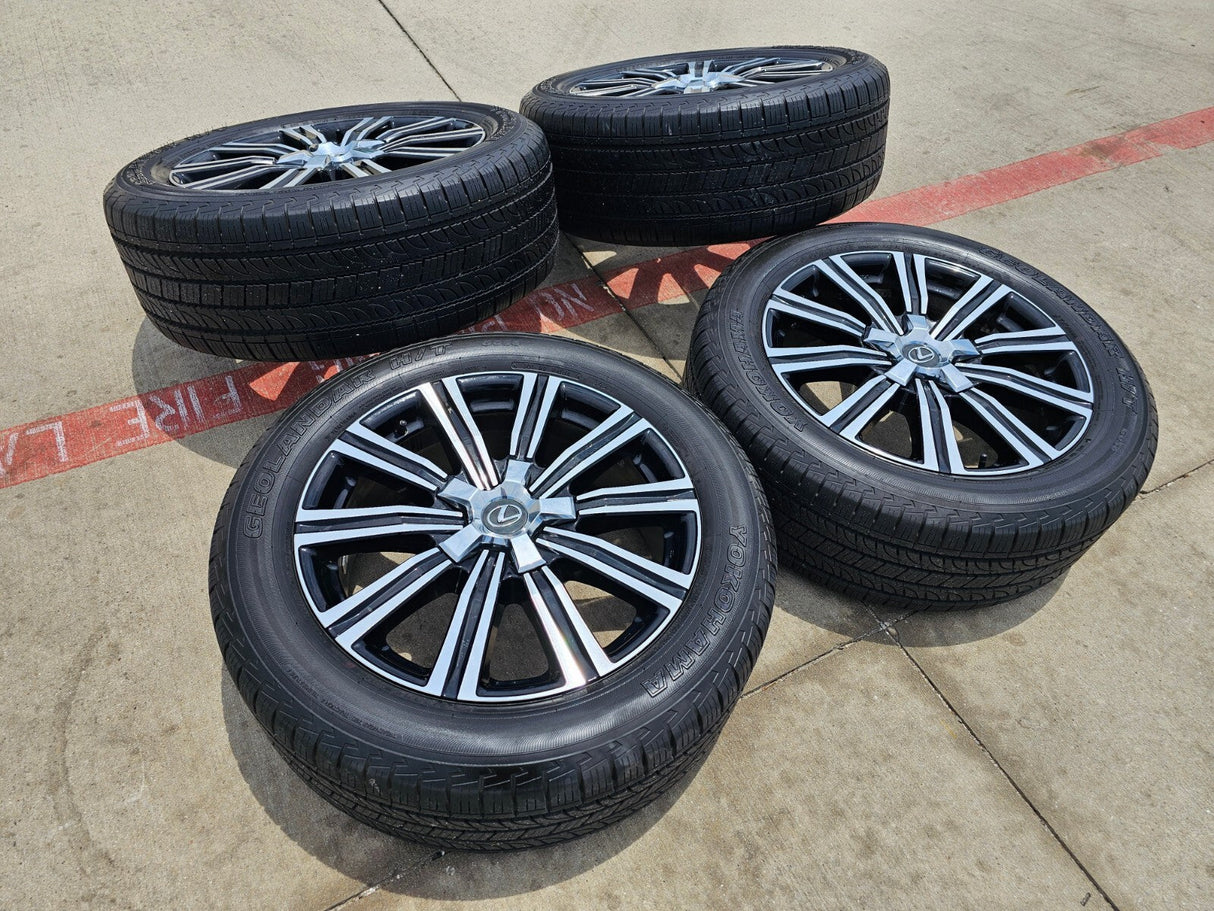 21" Lexus LX570 Toyota Land Cruiser OEM 74341 wheels rims tires 5x150 YOKOHAMA Texas Truck Tire