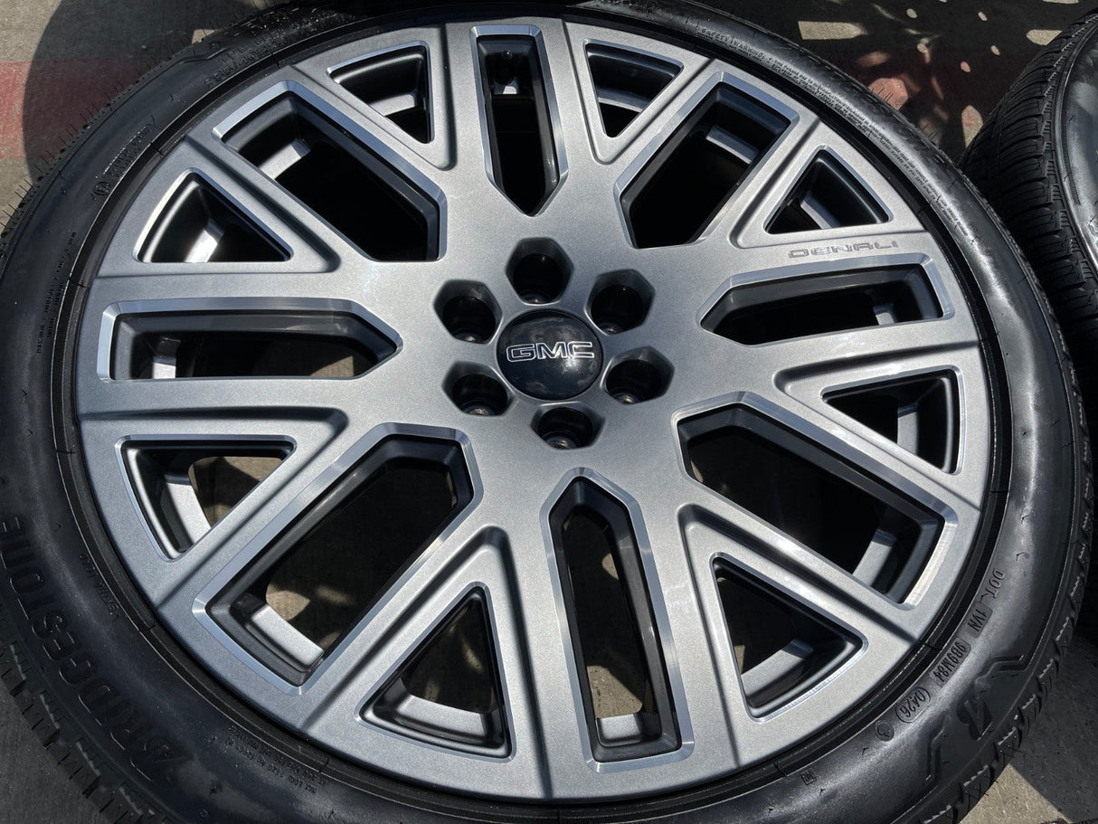 24" GMC Yukon Sierra DENALI OEM wheels rims tires 2023 2024 2025 2026 2027 NEW Texas Truck Tire