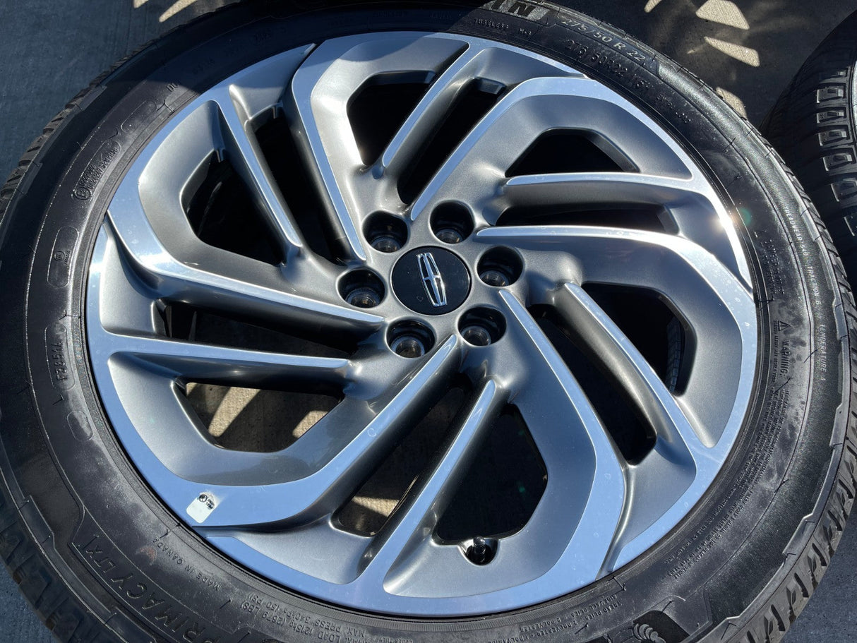 22" Lincoln Navigator OEM 94225 rims wheels BLACK LABEL 2025 2026 MICHELIN Texas Truck Tire