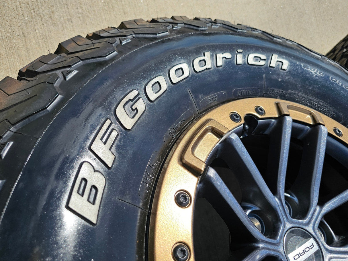 17" Ford F-150 Raptor OEM rims wheels BEADLOCK 96450 Expedition 37" BFG BRONZE Texas Truck Tire