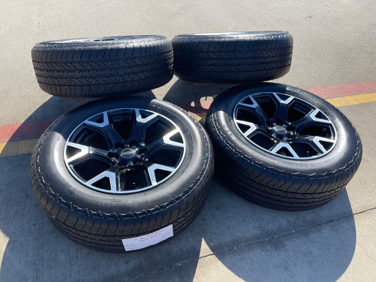 20" Jeep Grand Wagoneer Dodge Ram 1500 OEM black 9296 wheels rims 2025 2026 NEW Texas Truck Tire