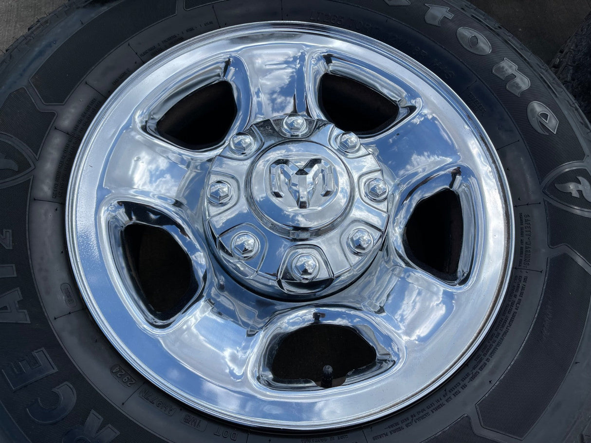 17" Ram 2500 3500 Laramie Power Wagon OEM 2186 wheels rims FIRESTONE A/T2 Texas Truck Tire