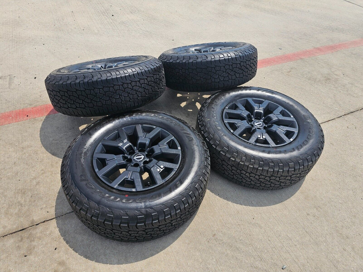 17" Nissan Frontier OEM Desert Runner 62832 wheels rims tires 2023 2024 2025 NEW Texas Truck Tire