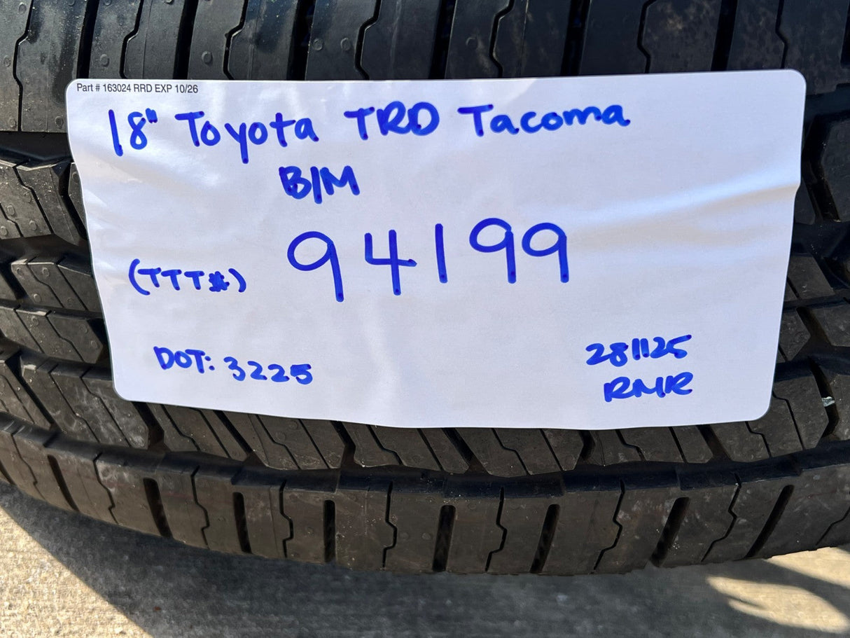 18" Toyota Tacoma 4Runner TRD OEM 94199 wheels rims 2024 2025 2026 NEW MICHELIN Texas Truck Tire