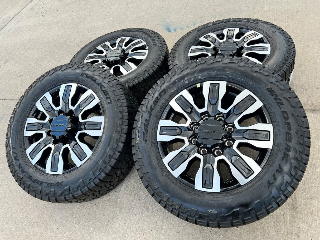 20" GMC Sierra AT4X 2500 3500 OEM wheels rims 5958 14138 Chevy Silverado FALKEN Texas Truck Tire