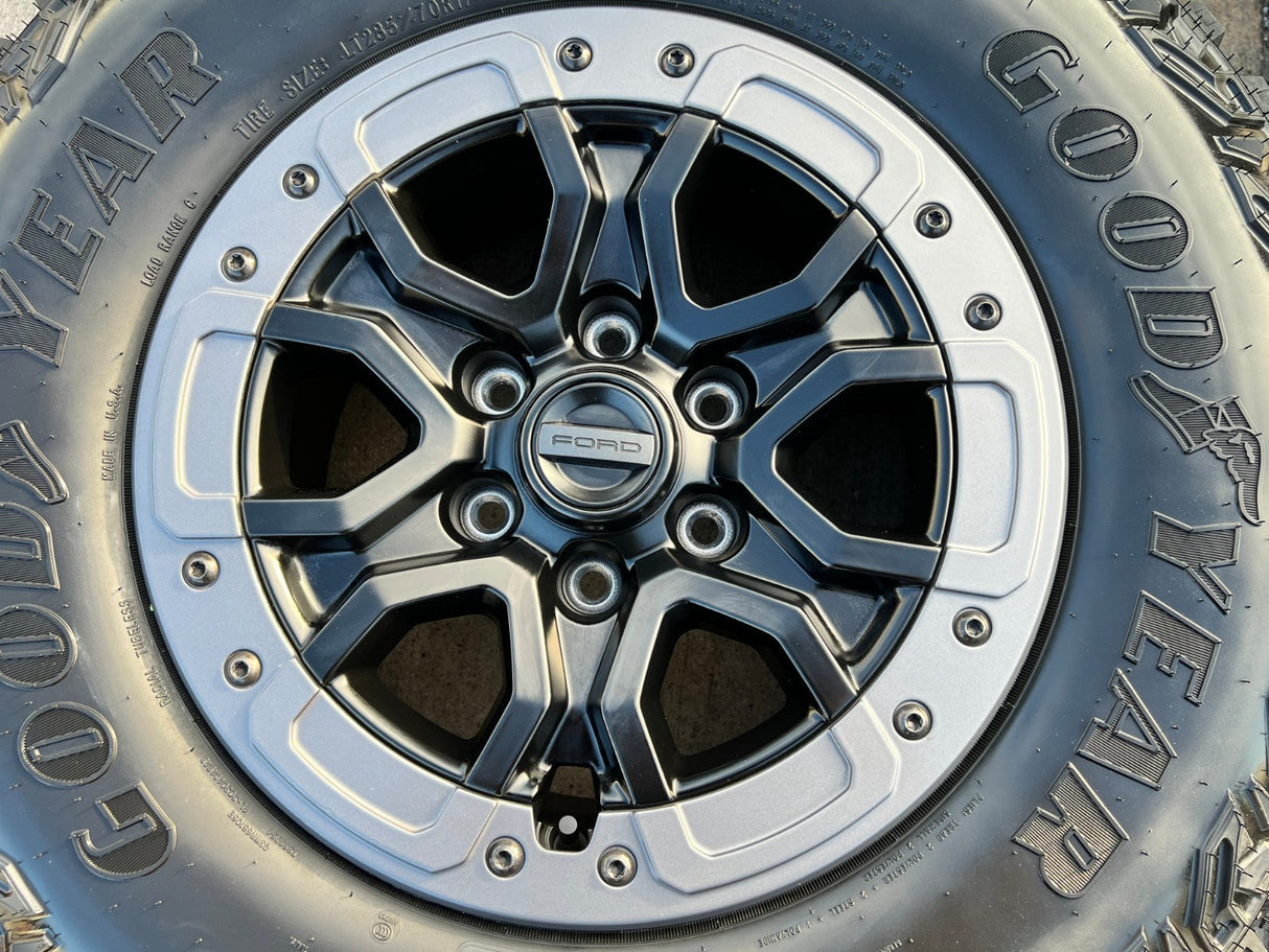 17" Ford Ranger Raptor Beadlock wheels rims Bronco 2024 2025 2026 NEW GOODYEAR Texas Truck Tire