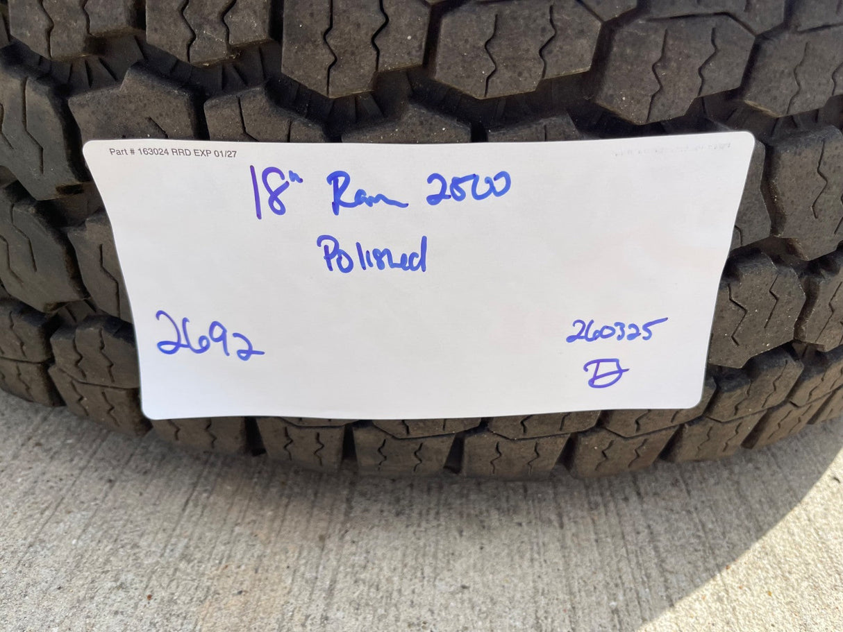 18" Ram 2500 3500 Laramie Power Wagon OEM wheels rims 2692 GOODYEAR A/T NICE Texas Truck Tire