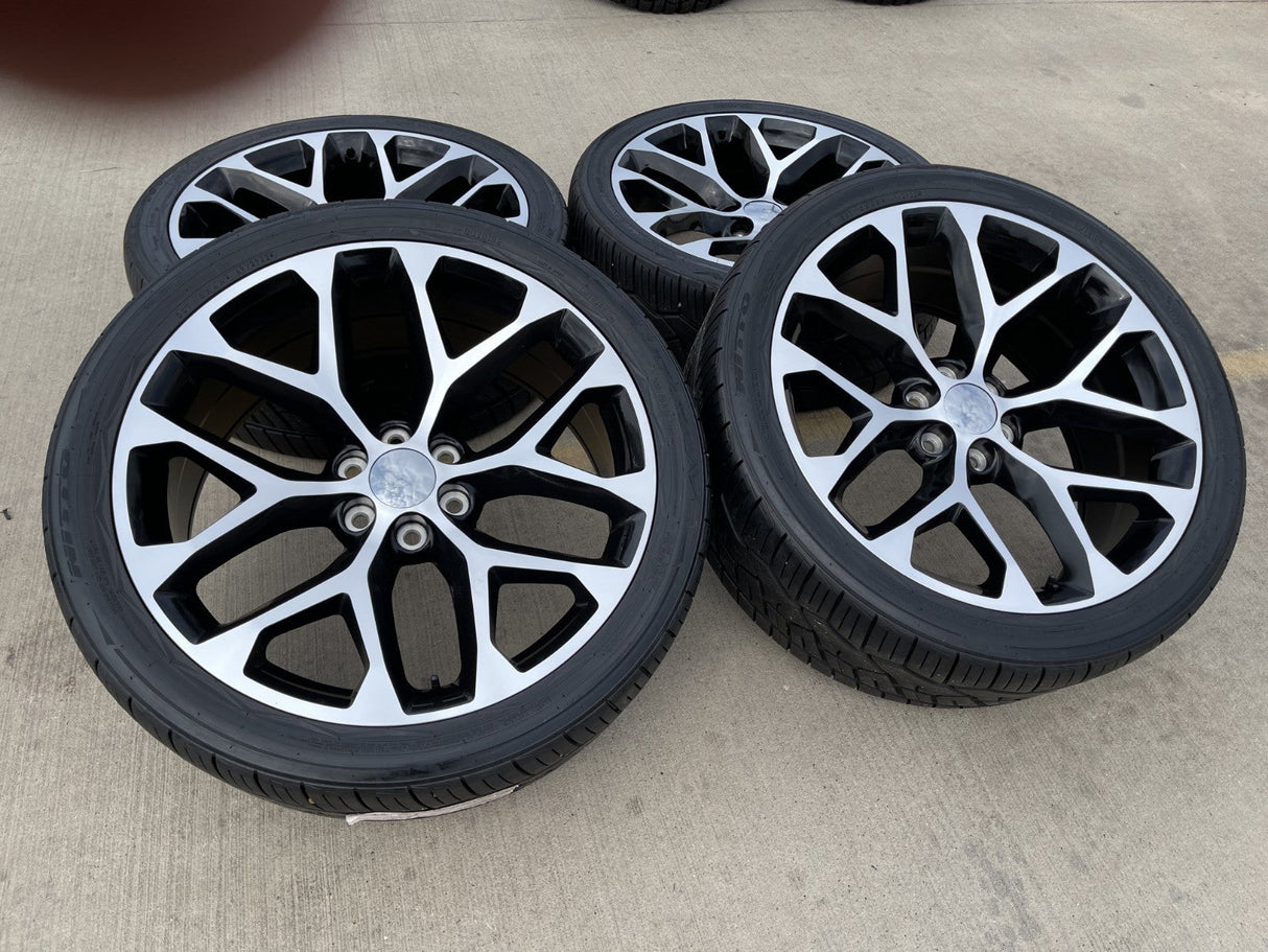 24" GMC Yukon Sierra Chevy Tahoe 1500 OEM replica 5668 wheels rims tires Texas Truck Tire