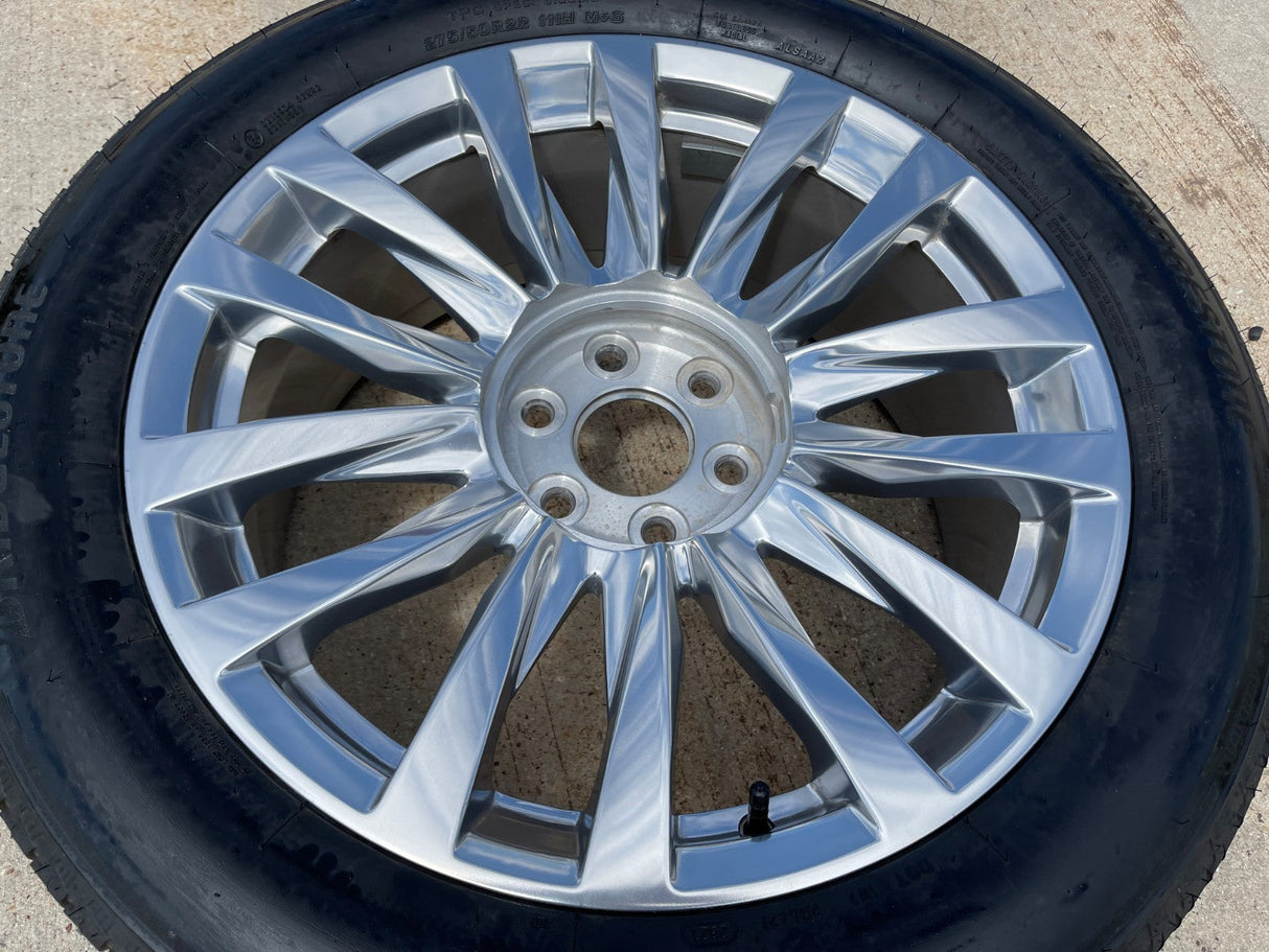 22" Cadillac Escalade OEM 4873 95026 polished wheel rim 2021 2022 2023 2024 2025 Texas Truck Tire
