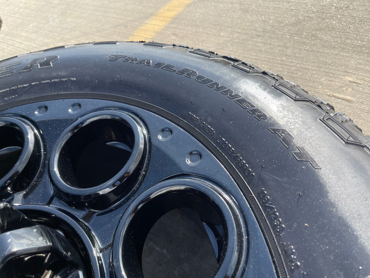 20" Ford F-250 F-350 OEM black Lariat wheels rims 10299 10484 tires DISCOUNTED Texas Truck Tire